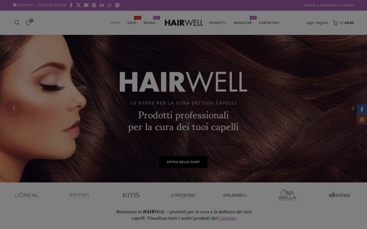 Screenshot of hairwell.it