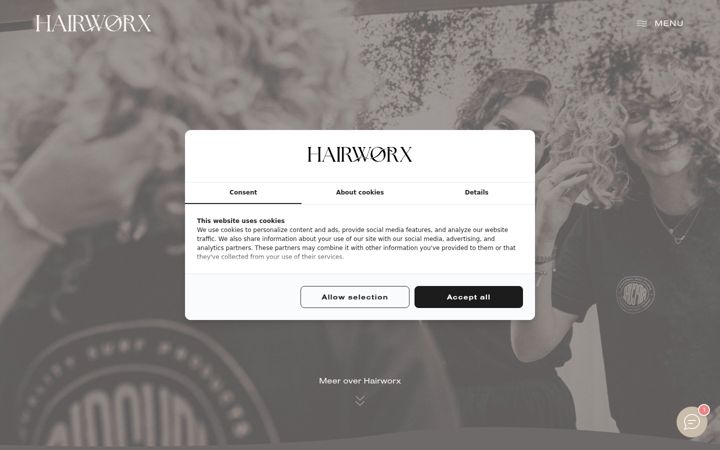 Screenshot of hairworx.nl
