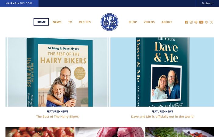 Screenshot of hairybikers.com