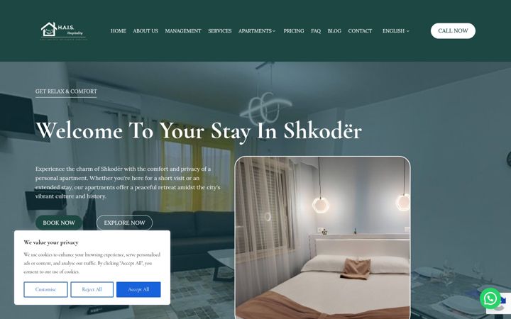 Screenshot of hais-hospitality.com