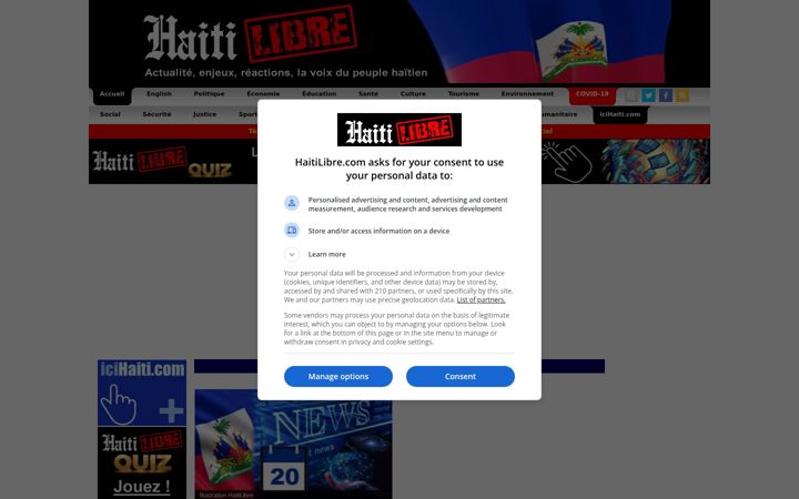 Screenshot of haitilibre.com