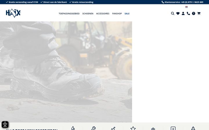 Screenshot of haixbelgium.com