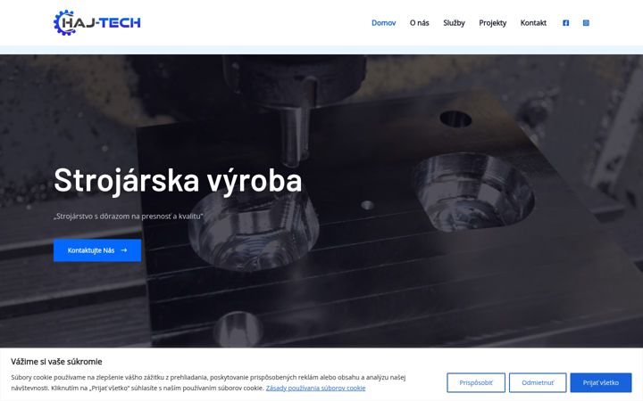 Screenshot of haj-tech.sk