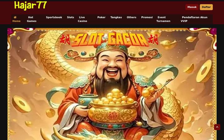 Screenshot of hajar77slot.com