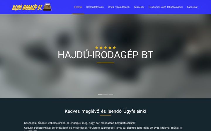 Screenshot of hajduirodagep.hu