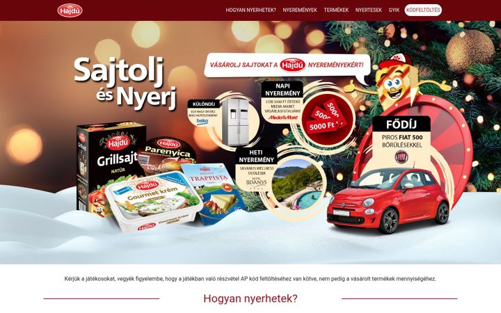 Screenshot of hajdusajtjatek.hu