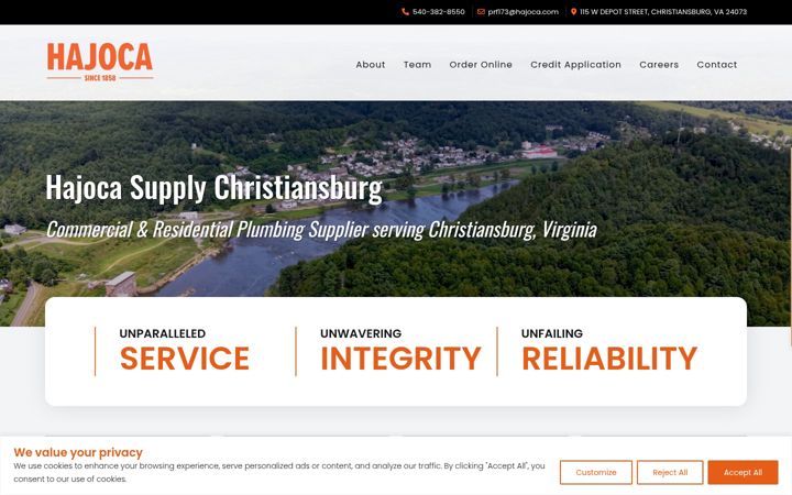 Screenshot of hajocachristiansburg.com