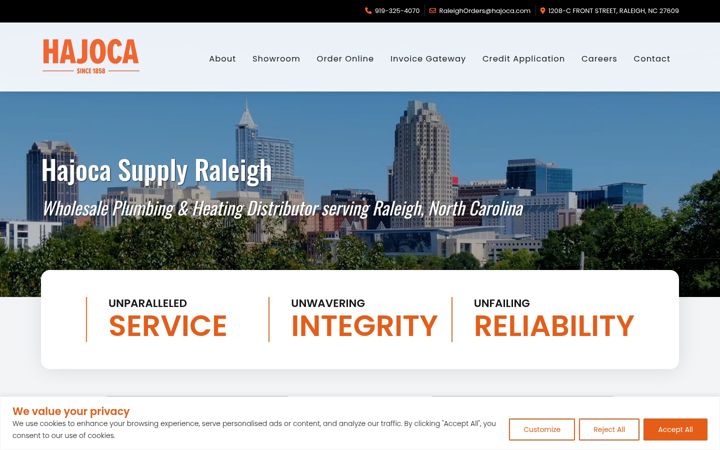 Screenshot of hajocaraleigh.com