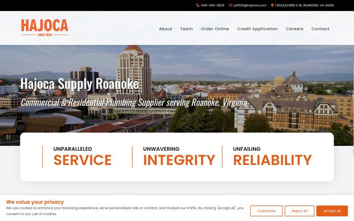 Screenshot of hajocaroanoke.com