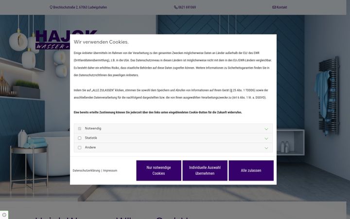 Screenshot of hajok.de