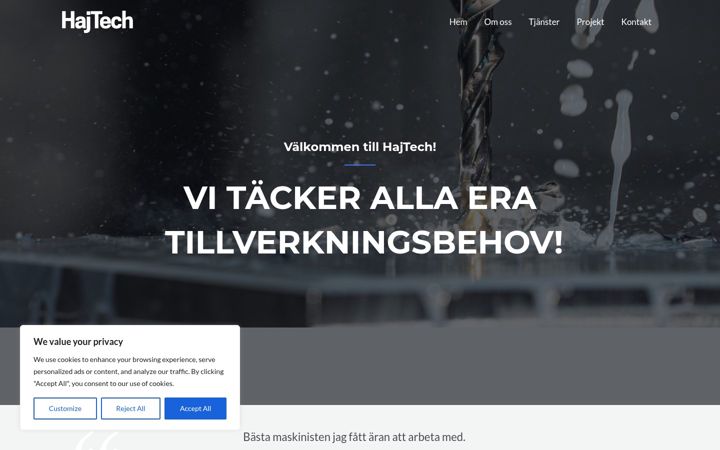 Screenshot of hajtech.net