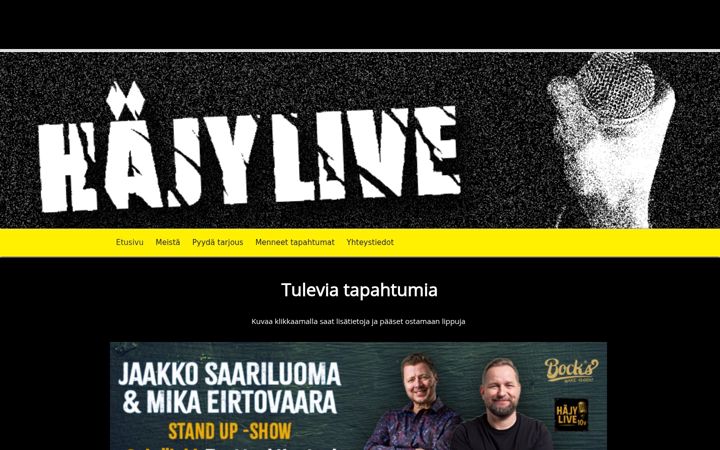 Screenshot of hajylive.fi