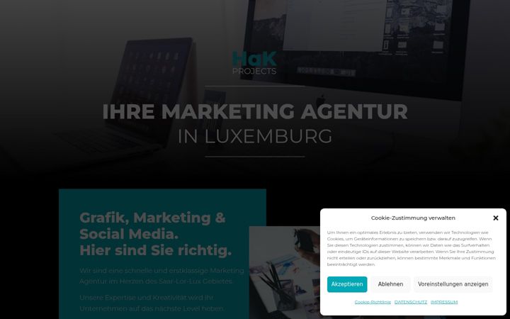 Screenshot von hak.lu
