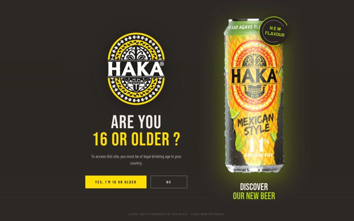 Screenshot of haka-belgium.be