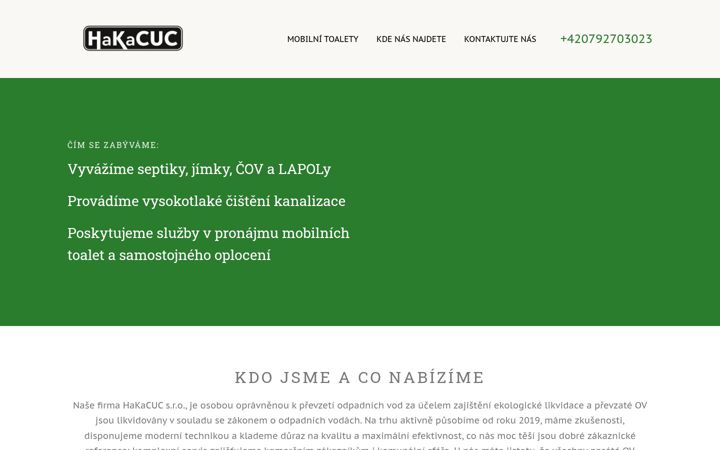 Screenshot of hakacuc.cz