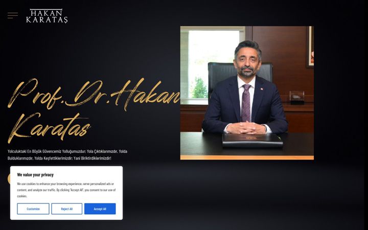 Screenshot of hakankaratas.com.tr