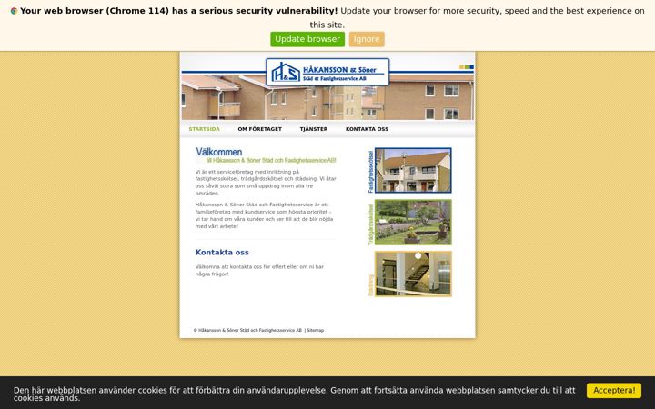 Screenshot of hakanssonosoner.se