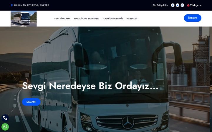 Screenshot of hakantourturizm.com.tr