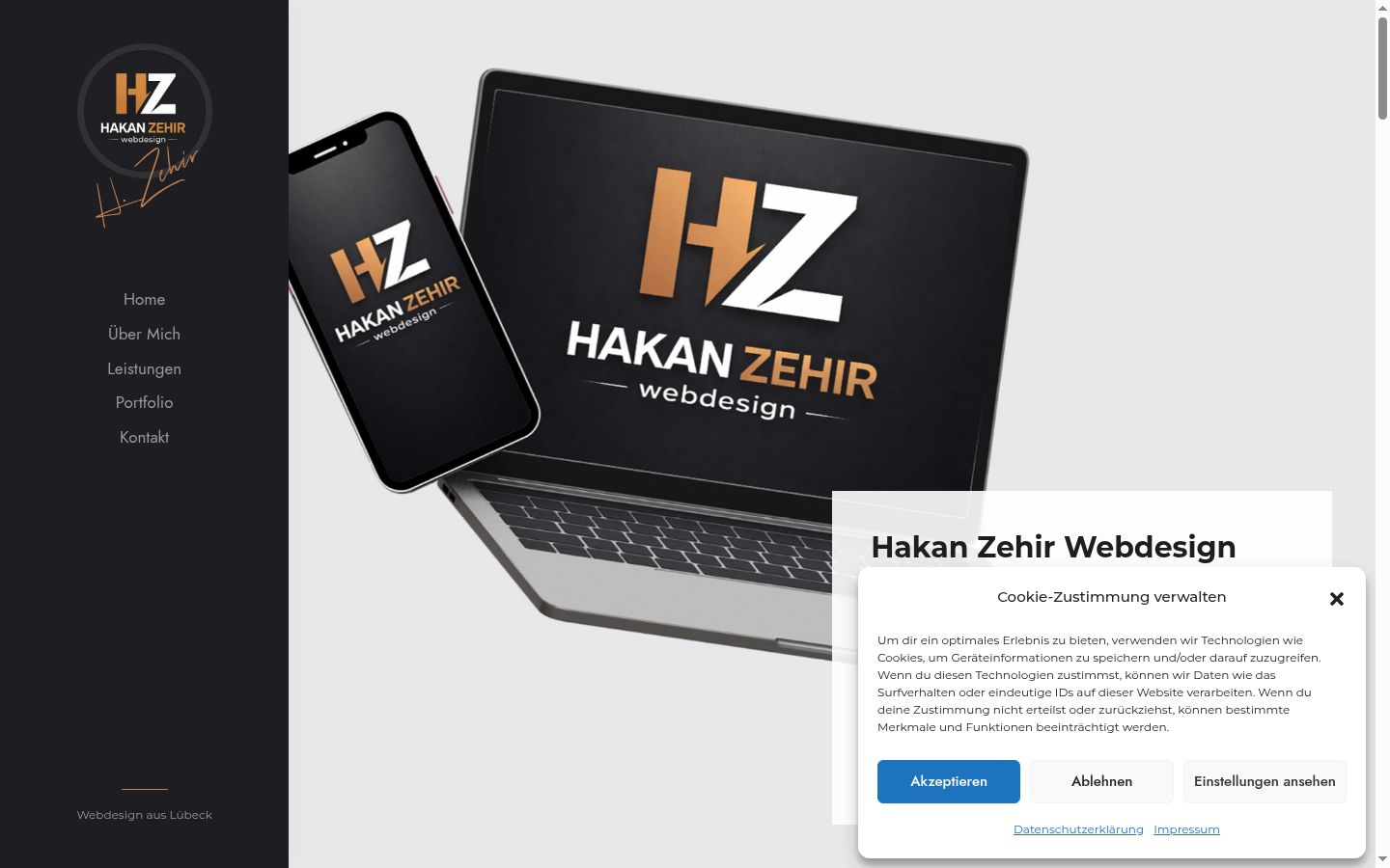 Képernyőkép a bármilyen interakció előtt megjelenő hozzájárulási bannerről
