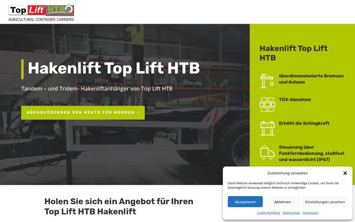 Screenshot of hakenlifter.com