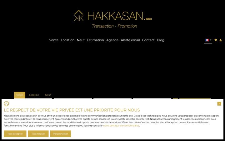 Screenshot of hakkasan.immo