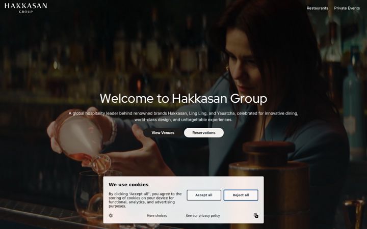 Screenshot of hakkasangroup.com