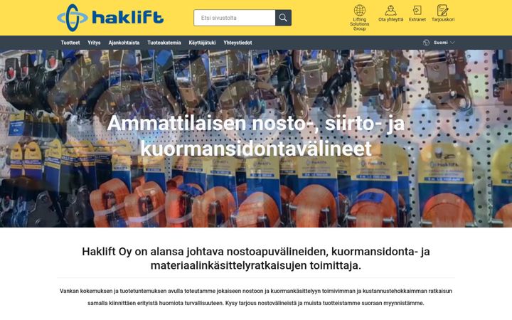 Screenshot of haklift.com