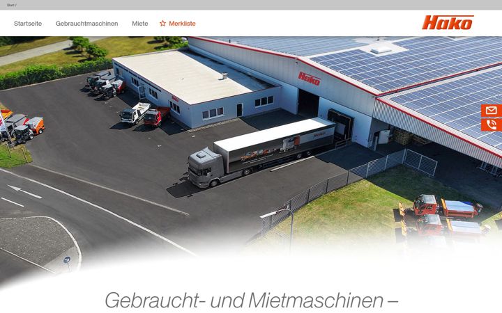 Screenshot ta' hako-service.de