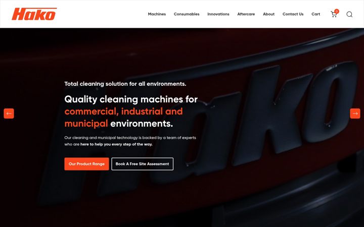 Screenshot of hako.co.uk