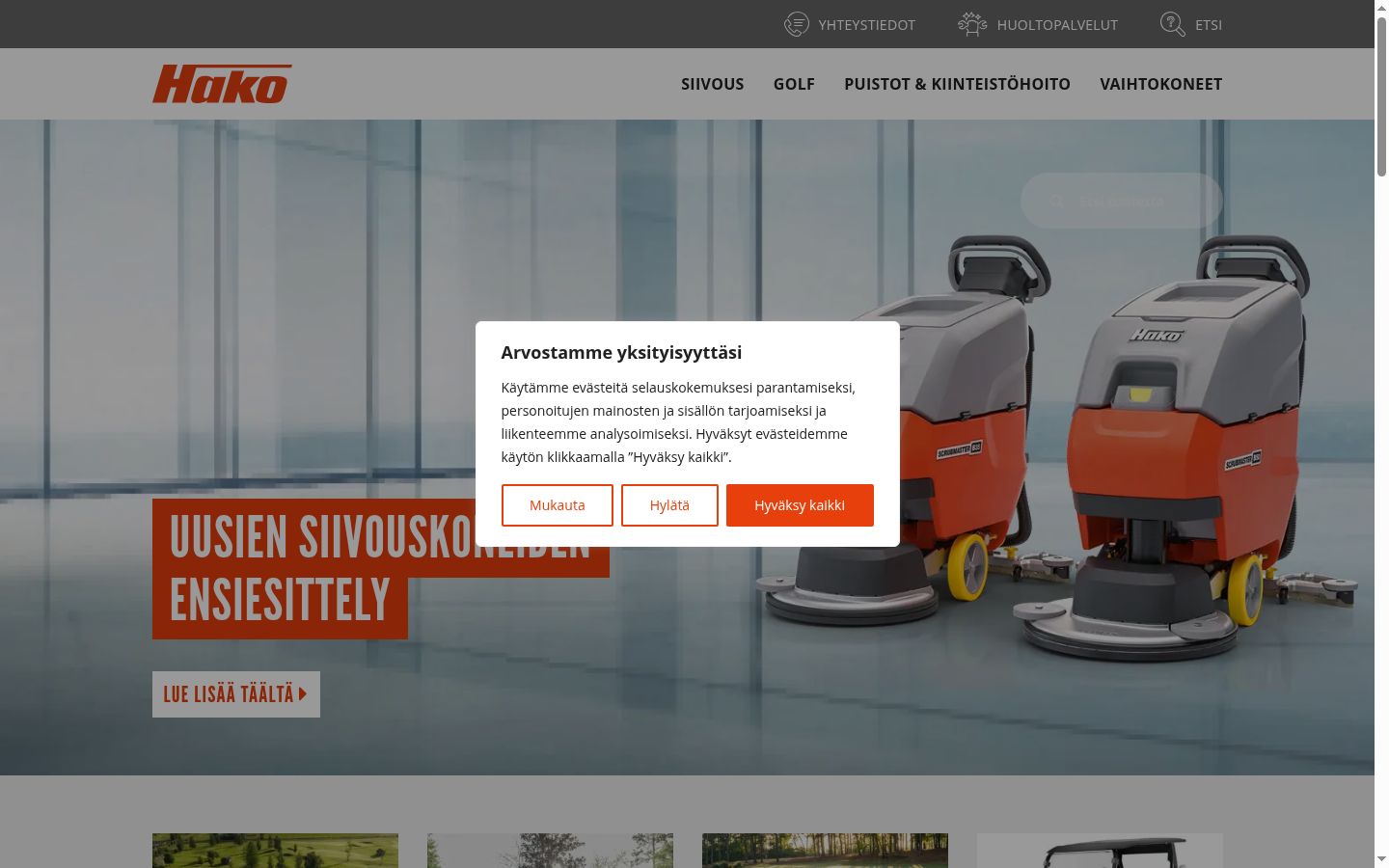 Snímka obrazovky banera súhlasu zobrazeného pred akoukoľvek interakciou