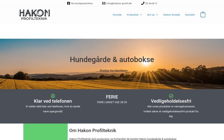 Screenshot of hakon-profil.dk