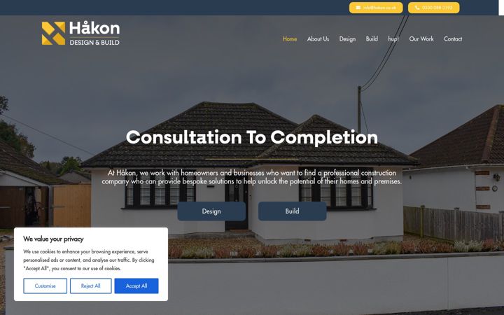 Screenshot of hakon.co.uk