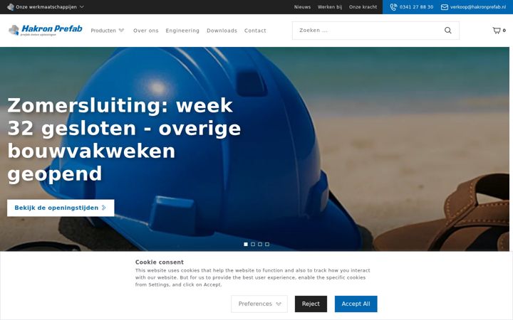 Screenshot of hakronprefab.nl