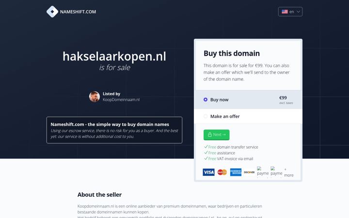 Screenshot of hakselaarkopen.nl