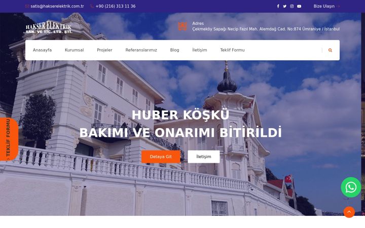 Screenshot of hakserelektrik.com.tr