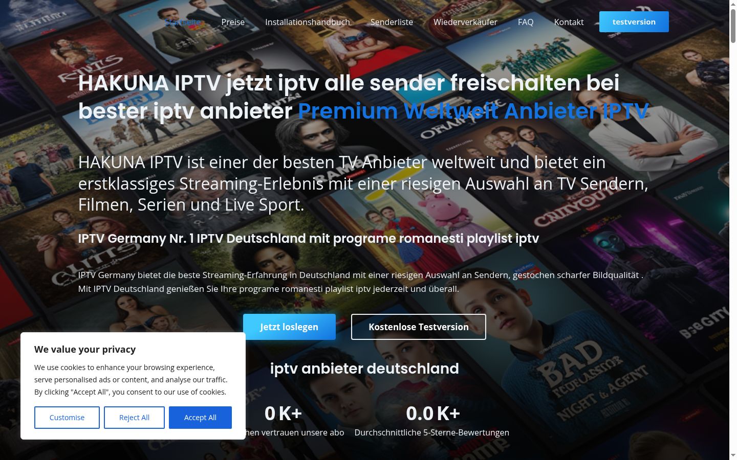 Skjermbilde av samtykkebanneret slik det vises før noen interaksjon