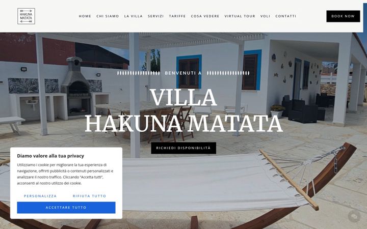 Screenshot of hakunamatatavilla.it