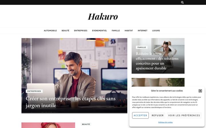 Screenshot of hakuro.fr