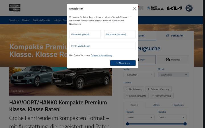 Screenshot of hakvoort-gruppe.de