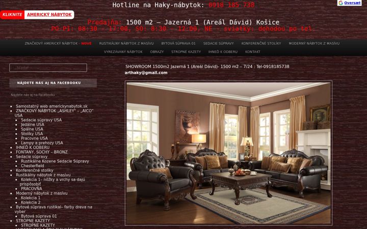 Screenshot of haky-nabytok.sk