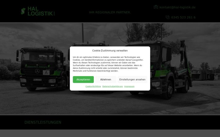 Screenshot of hal-logistik.de