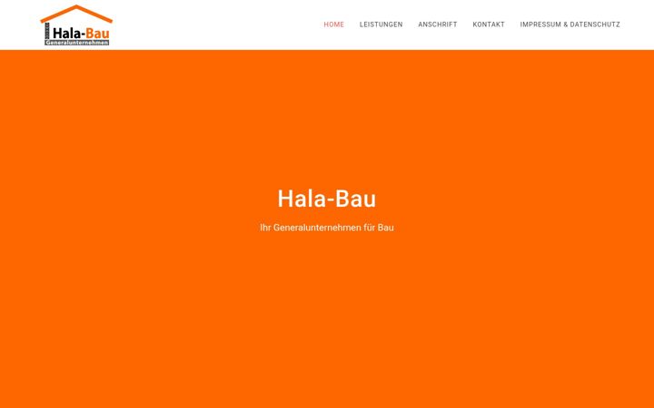 Screenshot of hala-bau.de