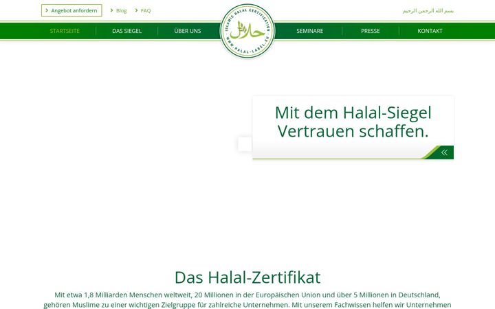 Screenshot of halal-label.eu