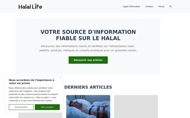 Screenshot of halal-liife.com