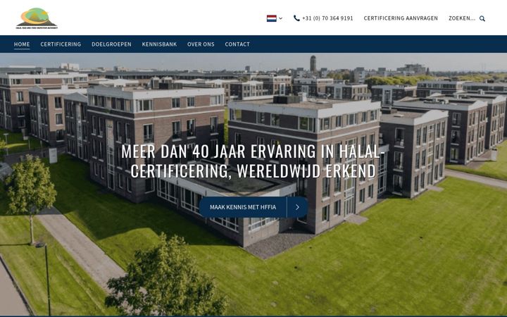 Screenshot of halal.nl