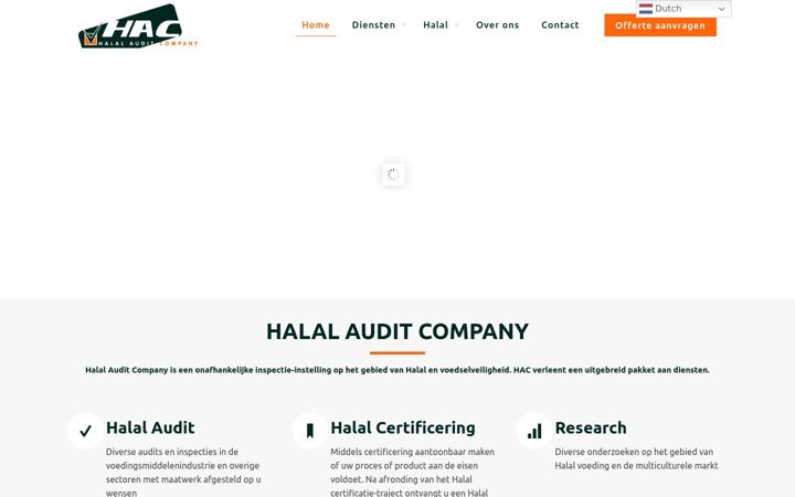 Screenshot of halalaudit.nl