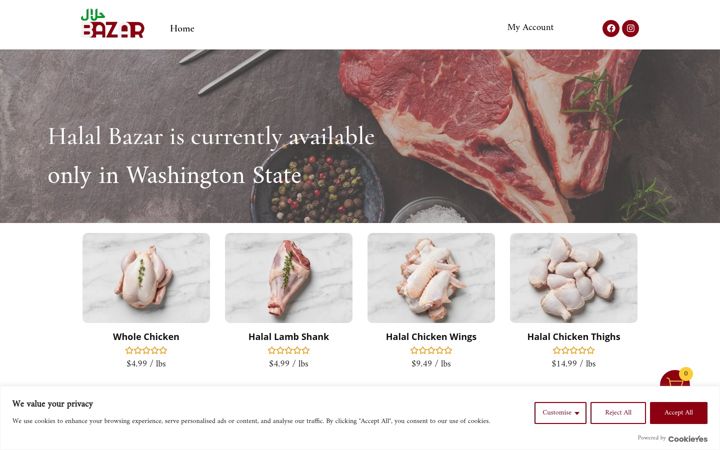 Screenshot of halalbazar.shop