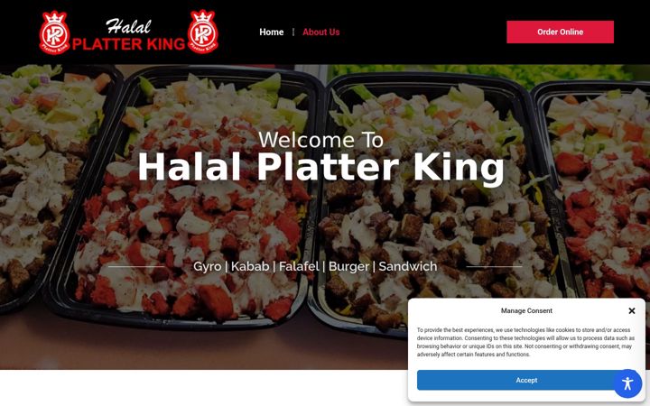 Screenshot of halalplatterkingnj.com