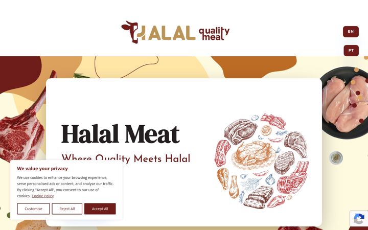 Screenshot of halalqualitymeat.com