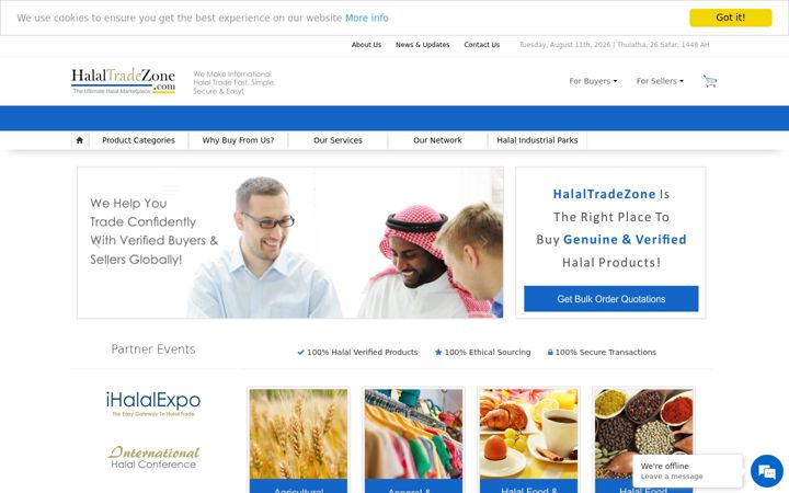 Screenshot of halaltradezone.com
